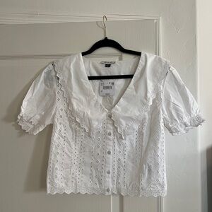 White Button-Up Blouse
